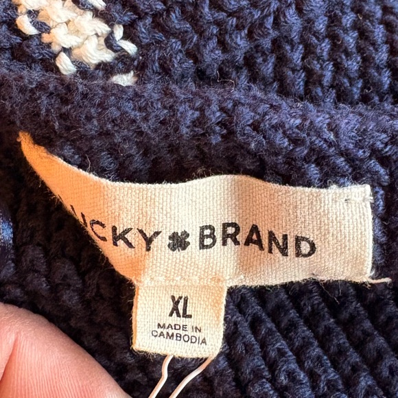 Lucky Brand Striped Textured Sweater - Picture 4 of 6